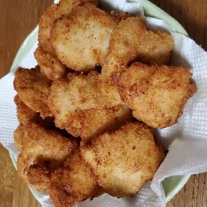 【楽めし】鶏むね肉で簡単絶品♡一口チキンカツ